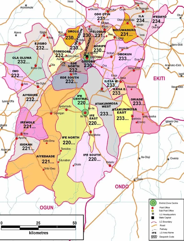 Osun-state-Postcode-Map